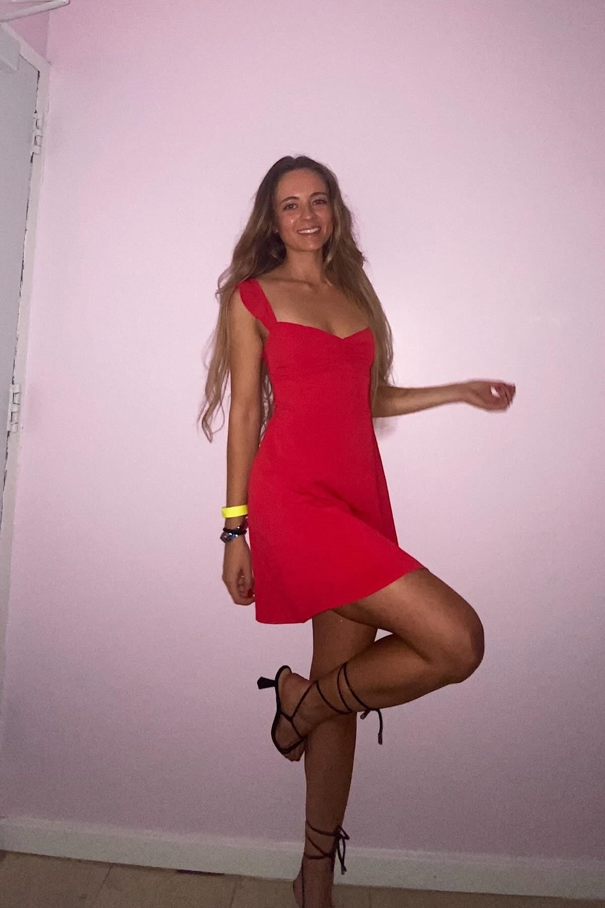 Ruched Bust Flutter Strap Mini Dress