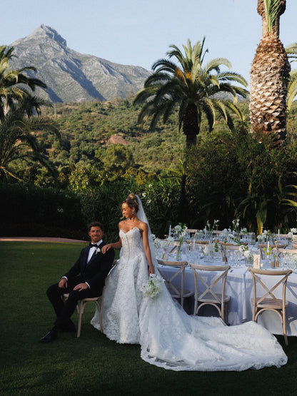 Strapless Sweetheart Lace A-Line Wedding Dress