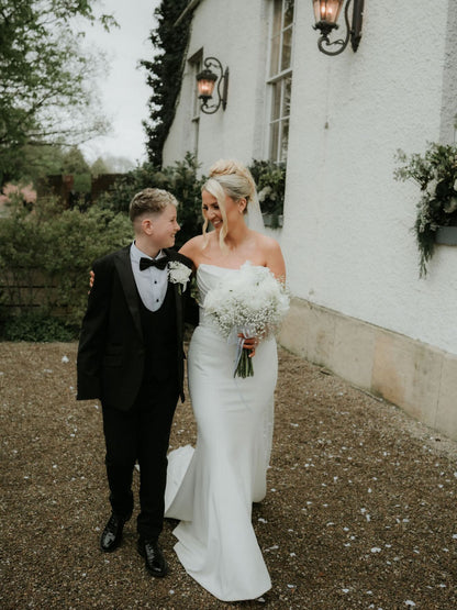 Strapless Ruched Bodice Mermaid Wedding Dress