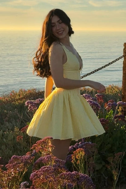 Eyelet Lace Corset Mini Dress