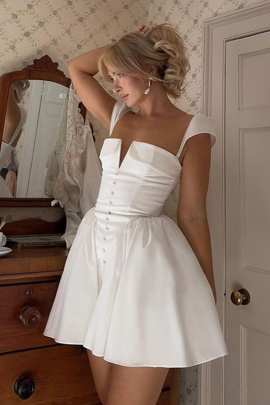 Satin Corset A-Line Mini Dress