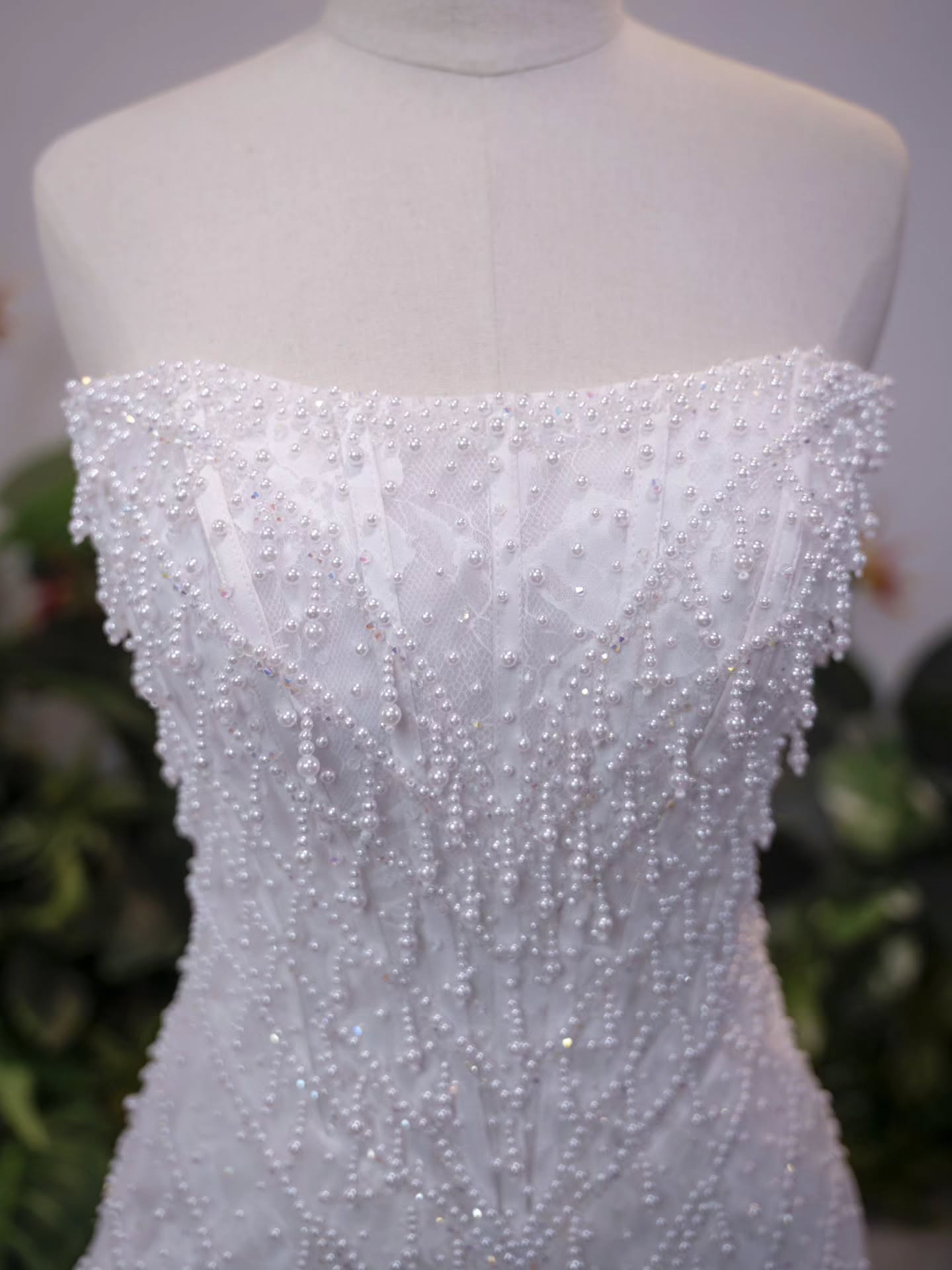 Strapless Beaded Fringe Mini Cocktail Dress