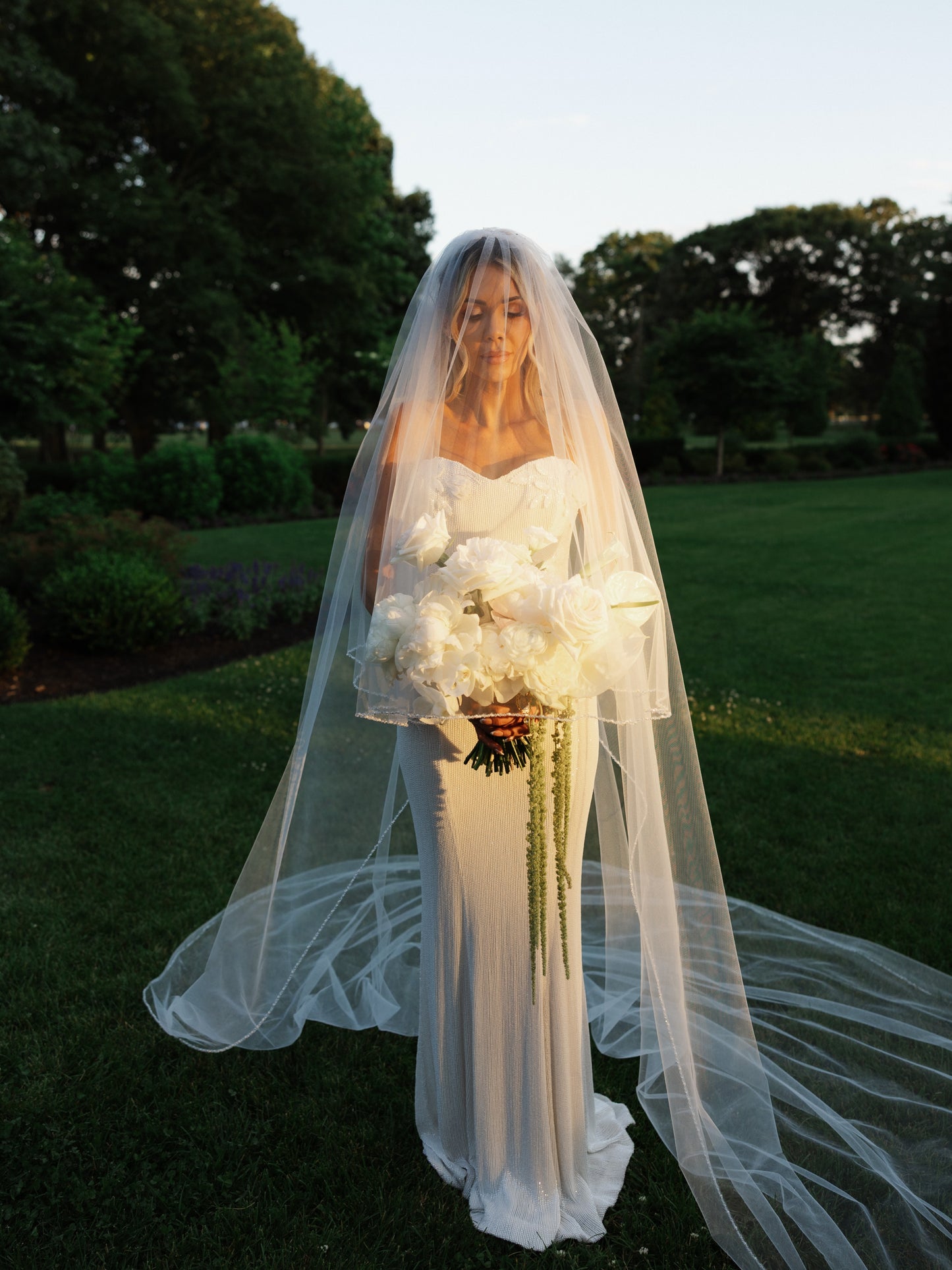 Strapless Sheath Wedding Gown with Sweetheart Neckline