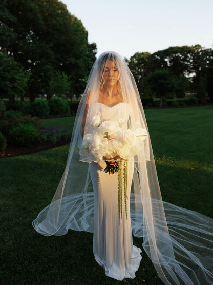 Strapless Sheath Wedding Gown with Sweetheart Neckline