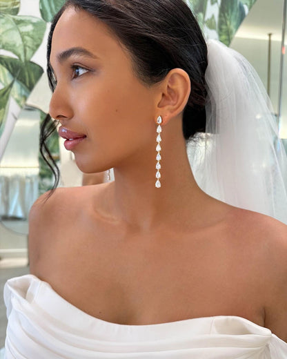 Off-the-Shoulder Ruched Crepe Mermaid Wedding Dress