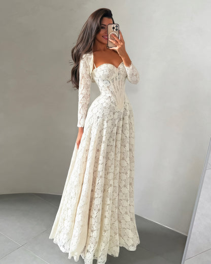 Sweetheart Corset Lace Ball Gown with Jacket