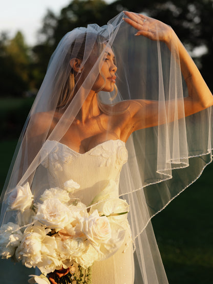 Strapless Sheath Wedding Gown with Sweetheart Neckline
