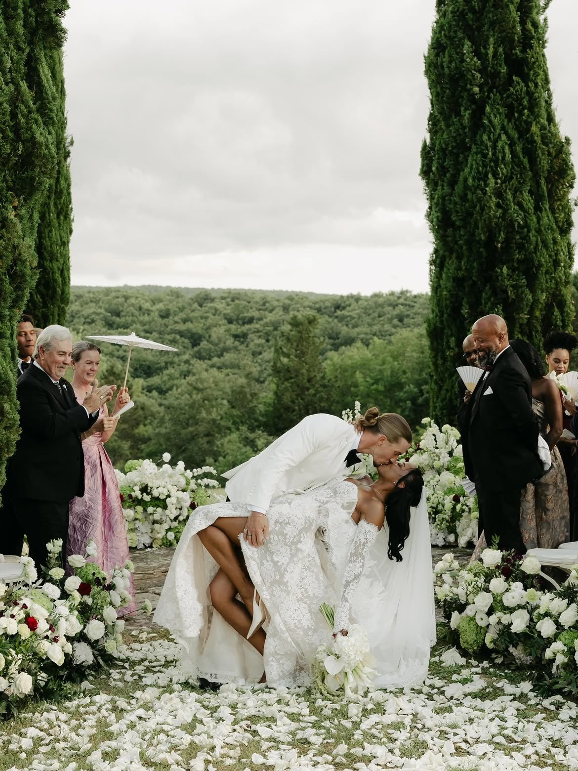 Floral Lace Long Sleeve A-Line Wedding Dress