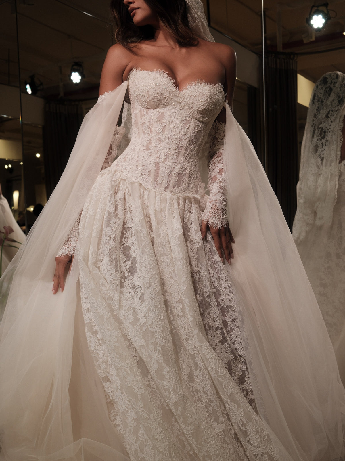 Lace Corset Ball Gown Wedding Dress