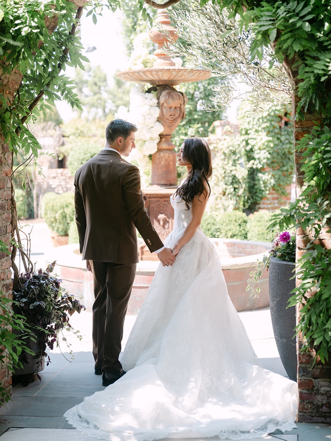 Strapless Sweetheart Lace Ball Gown Wedding Dress