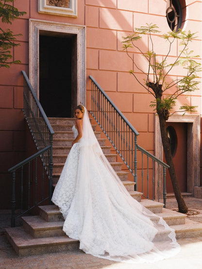 Strapless Sweetheart Lace A-Line Wedding Dress
