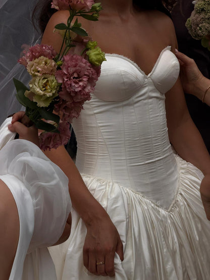 Strapless Sweetheart Ball Gown with Corset Bodice
