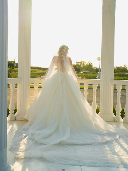 Corset Lace Ball Gown Wedding Dress