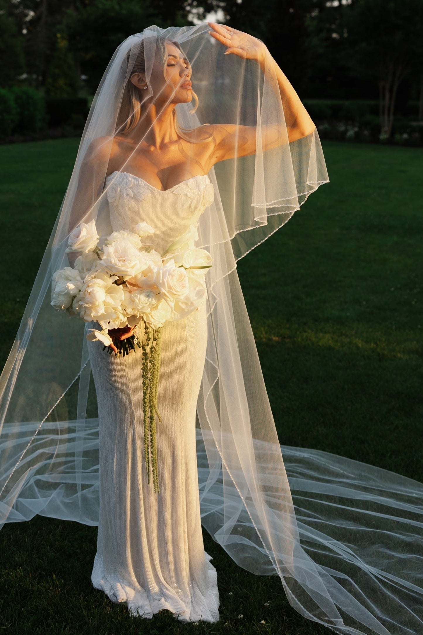 Strapless Sheath Wedding Gown with Sweetheart Neckline