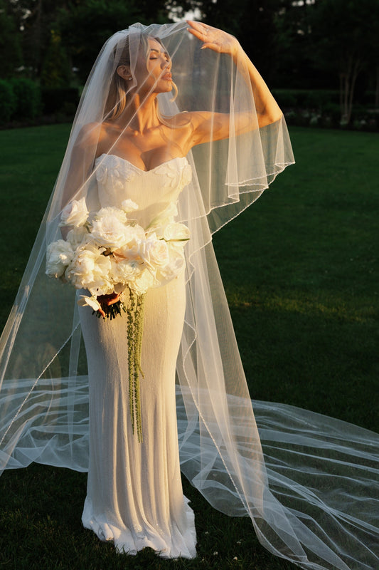 Strapless Sheath Wedding Gown with Sweetheart Neckline
