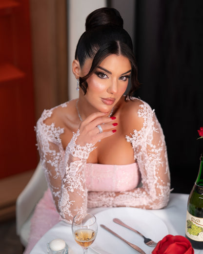 Off-the-Shoulder Lace Mermaid Gown
