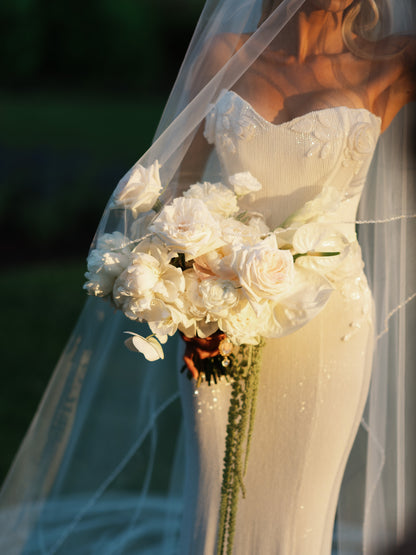 Strapless Sheath Wedding Gown with Sweetheart Neckline