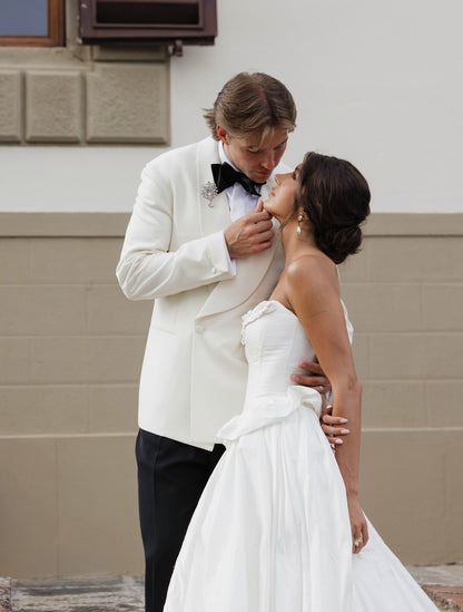 Strapless Corset Ball Gown Wedding Dress