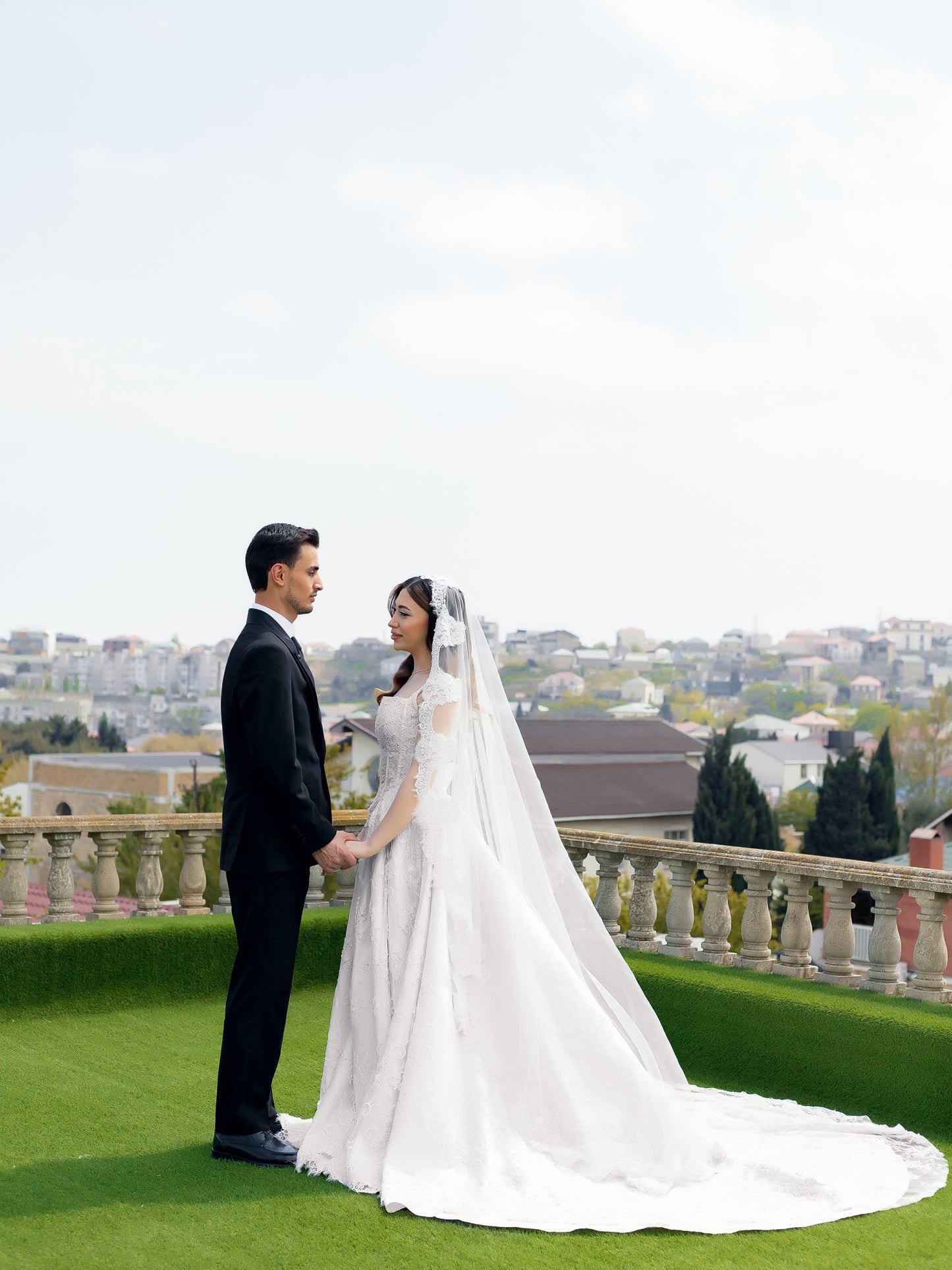 Square Neck Lace A-Line Wedding Dress