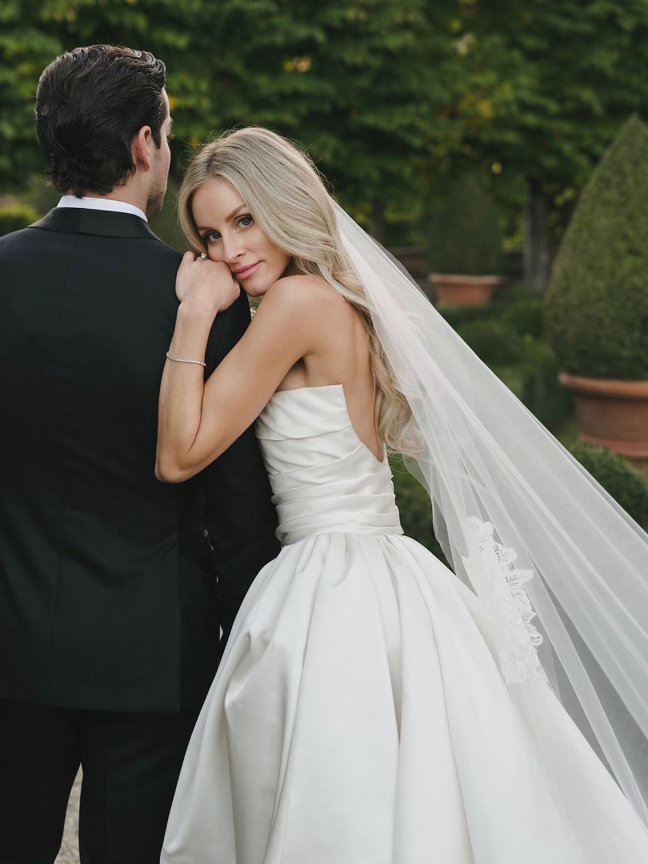 Strapless Satin Ball Gown Wedding Dress