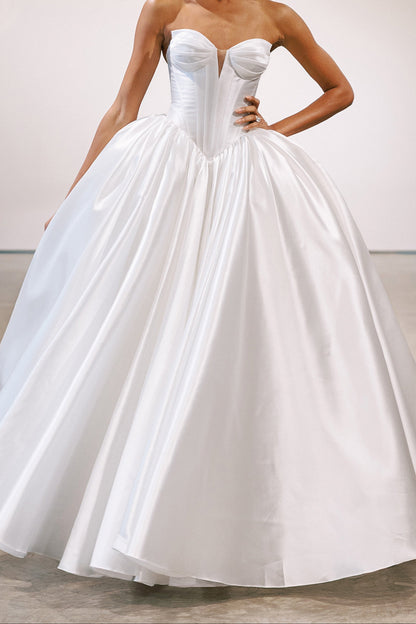 Strapless Corset Ball Gown Wedding Dress