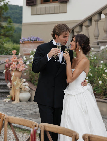 Strapless Corset Wedding Dress with Cathedral Train