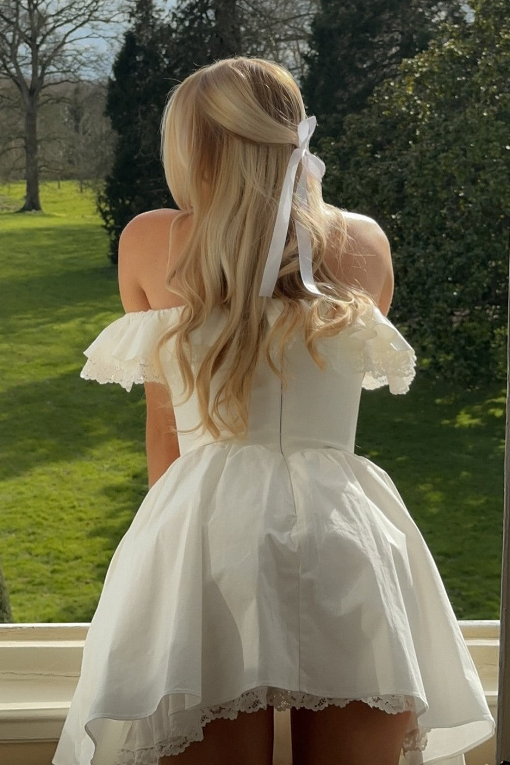Romantic Off-the-Shoulder Corset Mini Dress