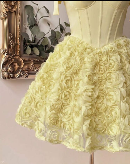 Sweetheart Corset 3D Floral Mini Dress