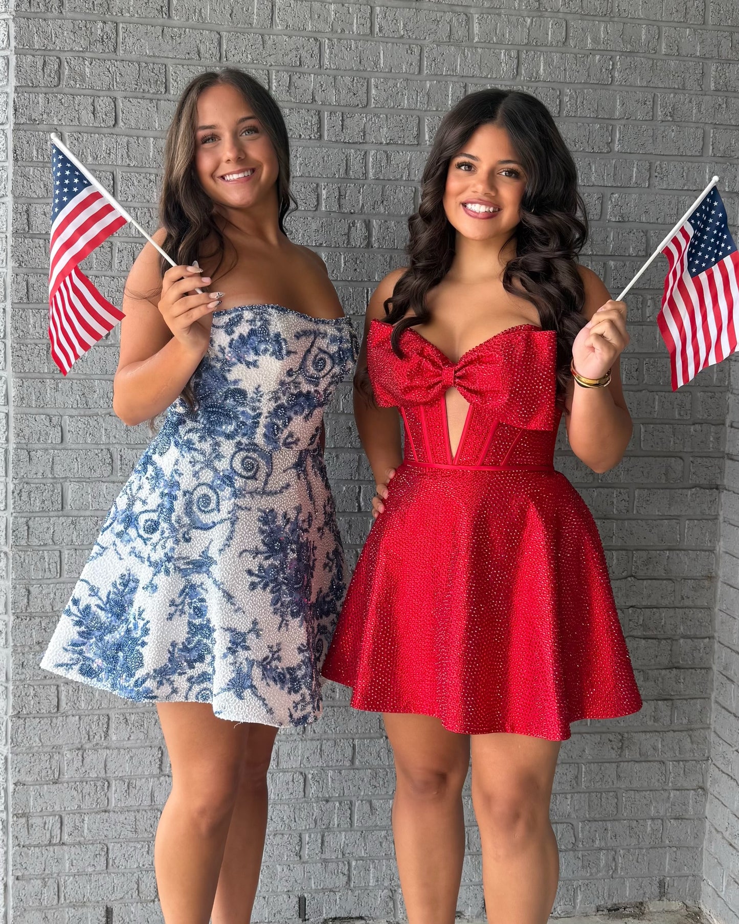 Strapless Bowknot Corset Mini A-Line Dress
