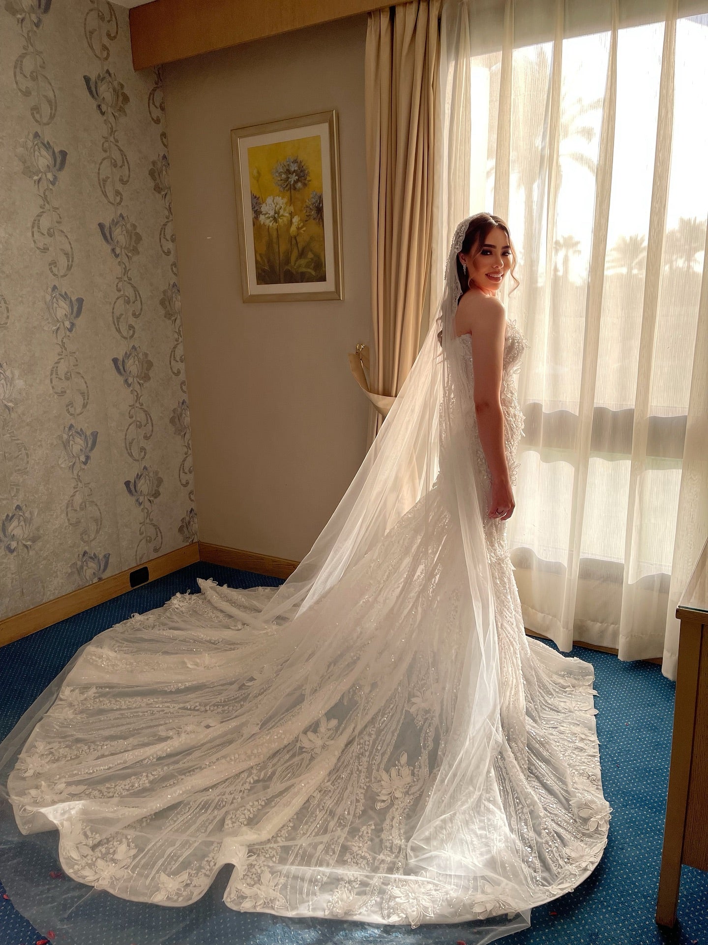 Embellished Mermaid Wedding Dress with Sleeves