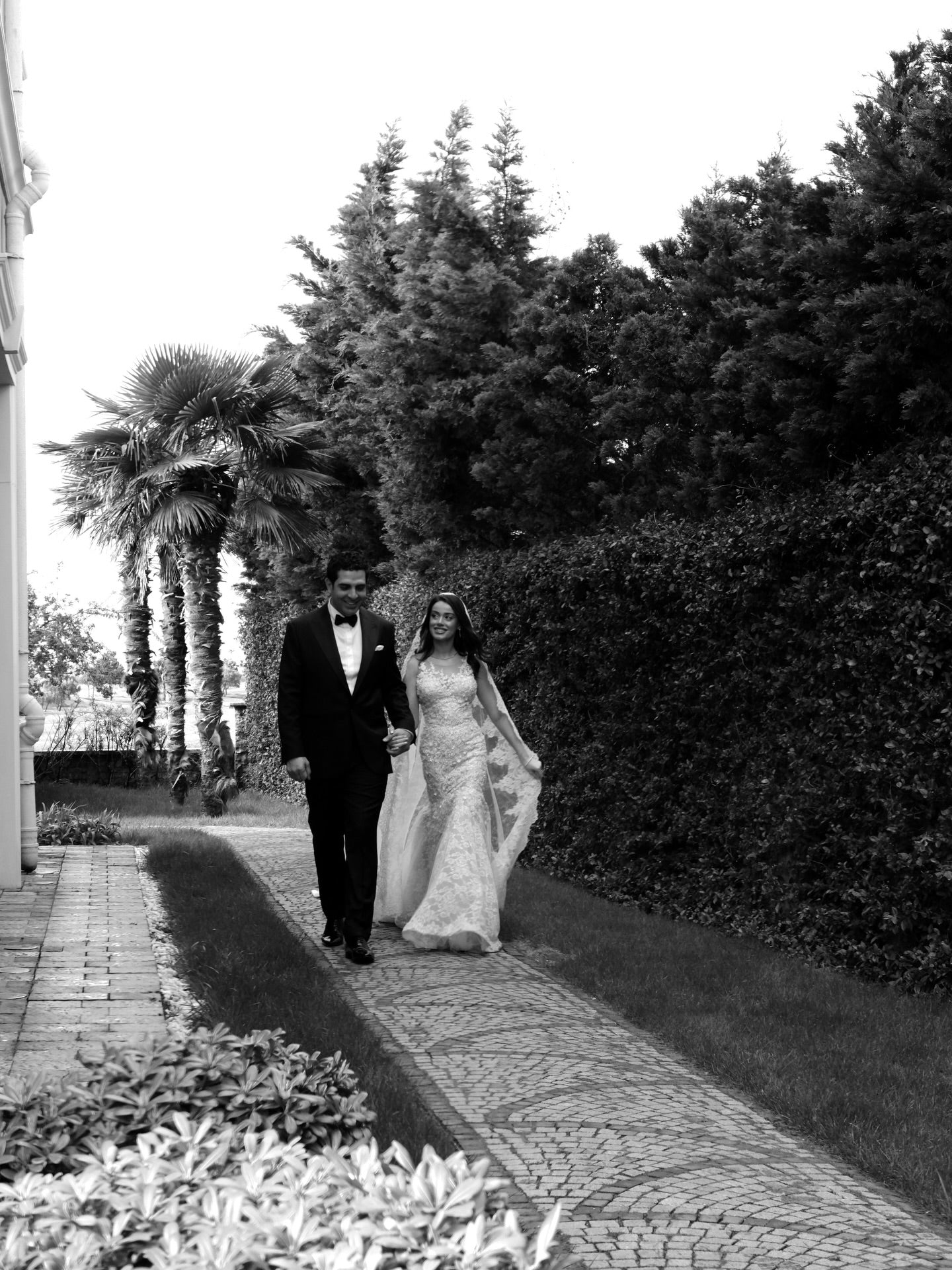 Strapless Lace Mermaid Wedding Gown with Train