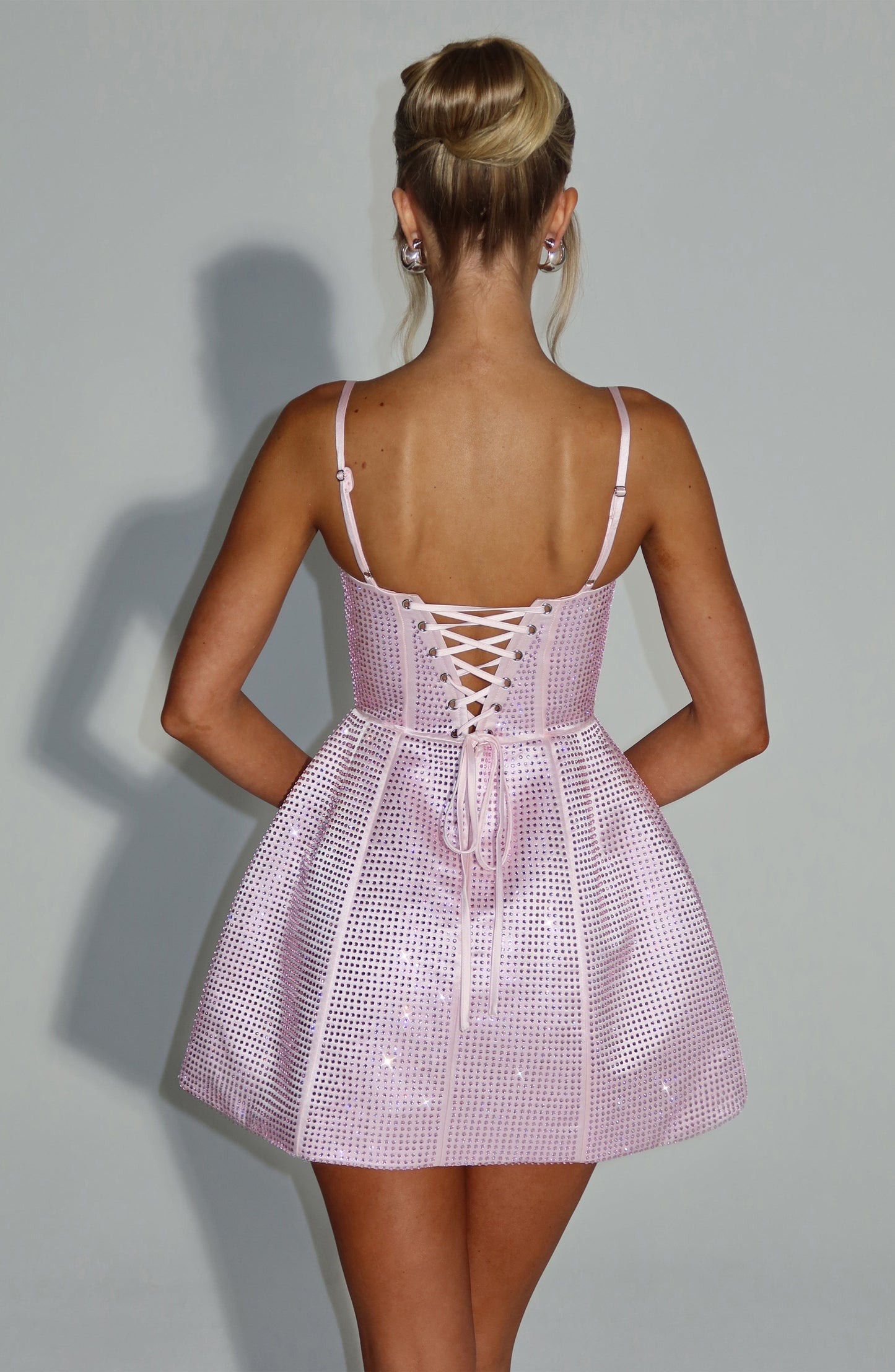 Rhinestone Corset A-Line Mini Dress