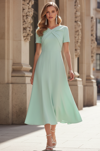 Twist Front Midi Dress