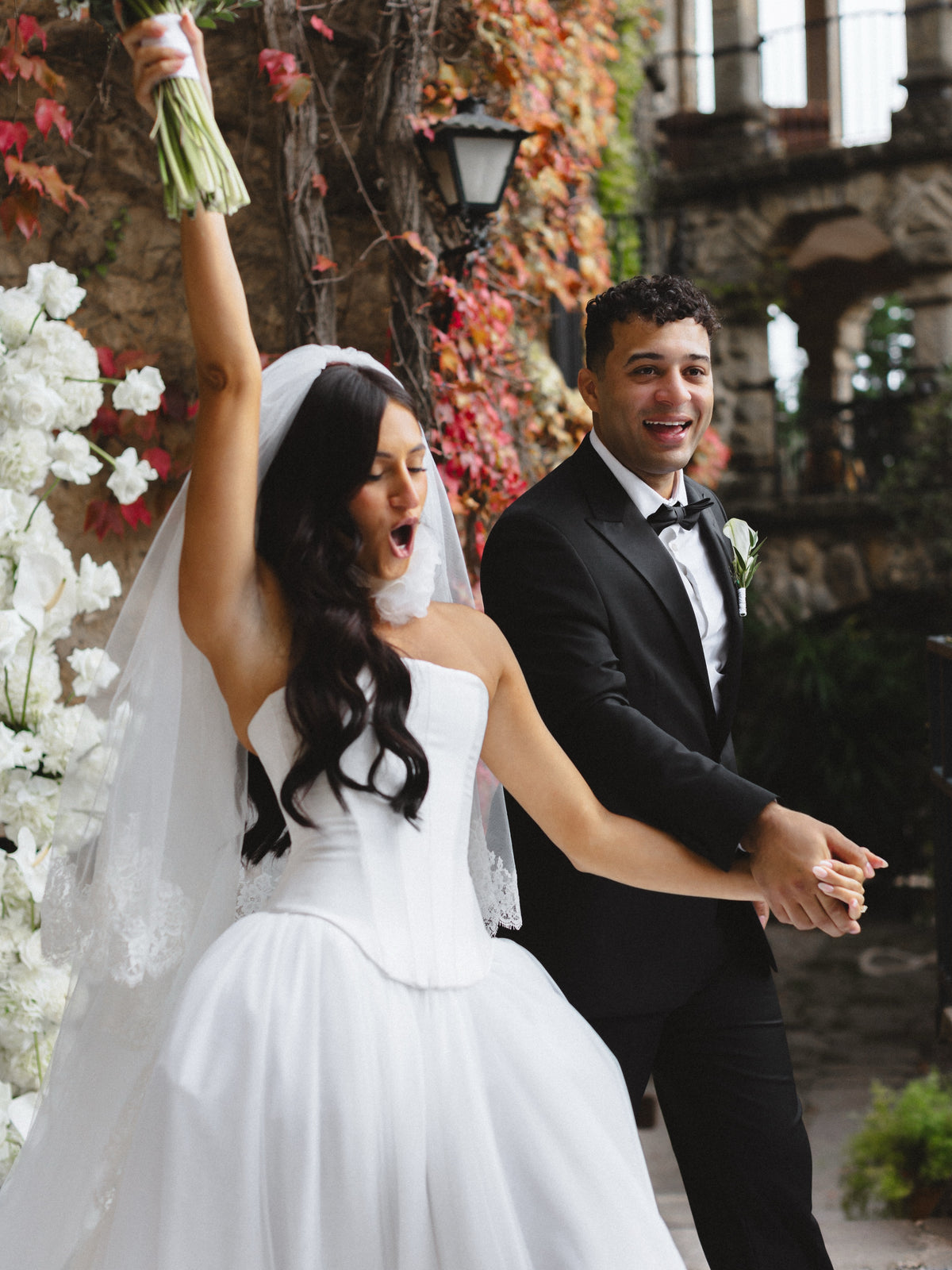 Strapless Corset Ball Gown Tulle Wedding Dress