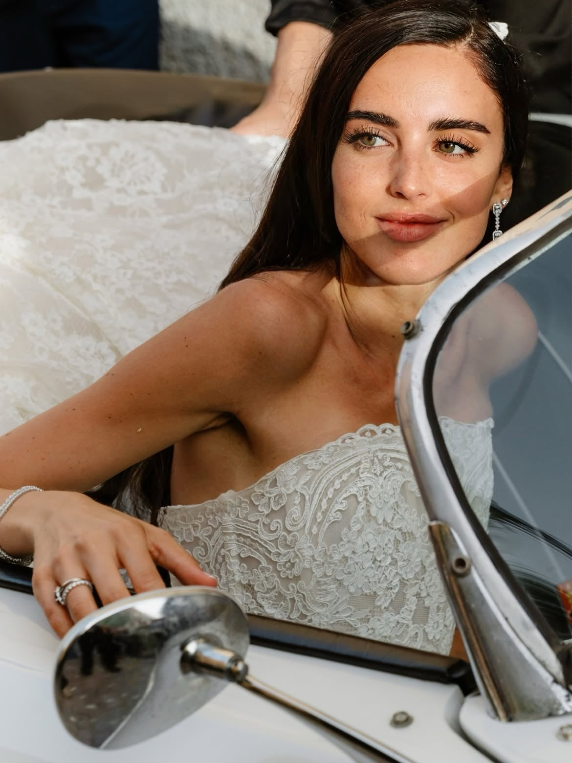 Strapless Lace A-Line Wedding Dress with Train