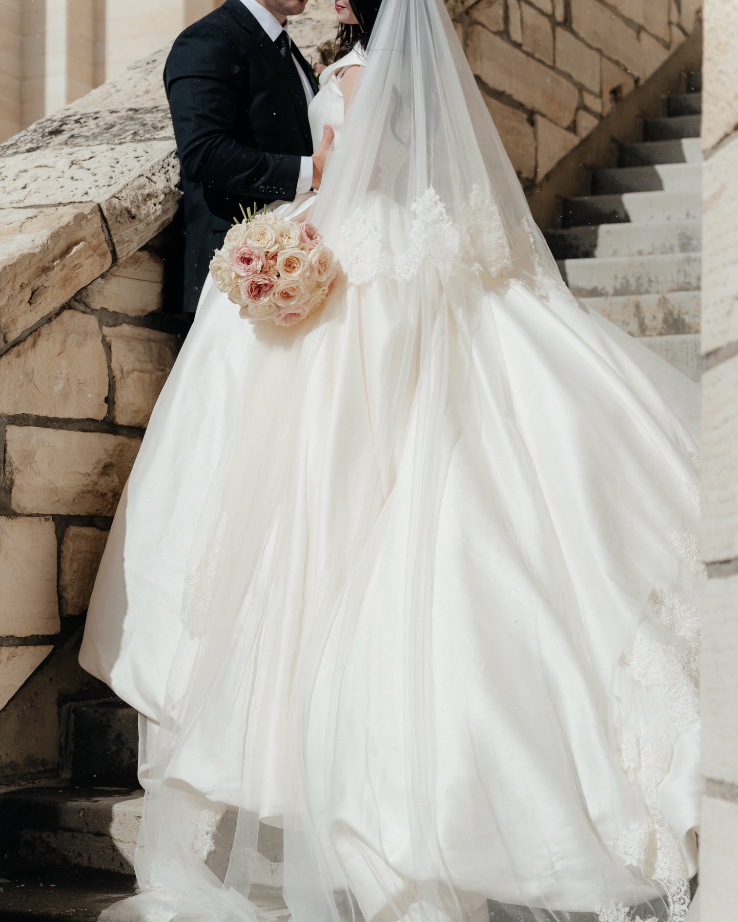 Off-the-Shoulder Ball Gown Wedding Dress with Full Skirt
