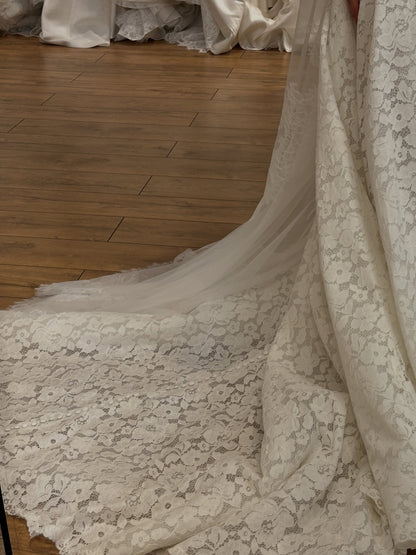 Corset Lace A-Line Wedding Dress with Train