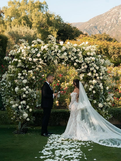 Off-the-Shoulder Long Sleeve Lace Mermaid Wedding Dress
