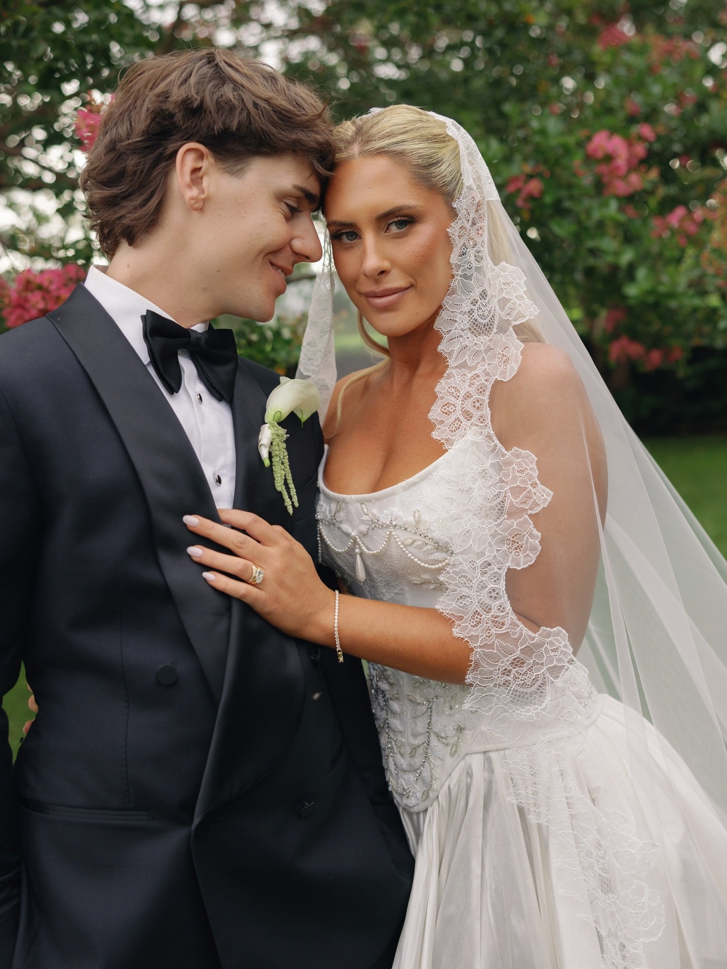 Embellished Corset A-Line Wedding Dress with Train