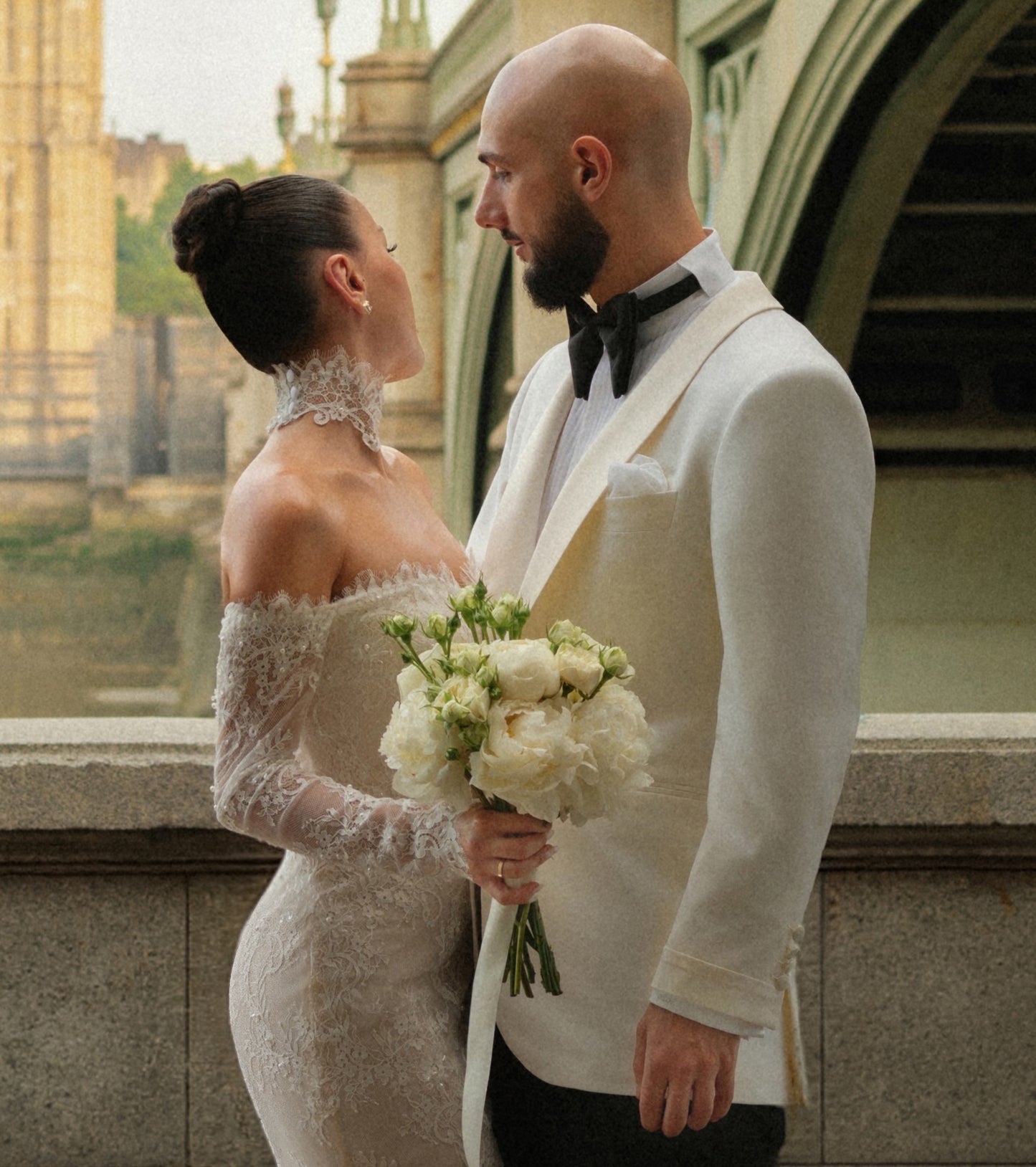 Off-the-Shoulder Long Sleeve Lace Mermaid Wedding Dress