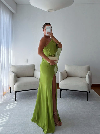 Elegant One-Shoulder Asymmetrical Evening Gown