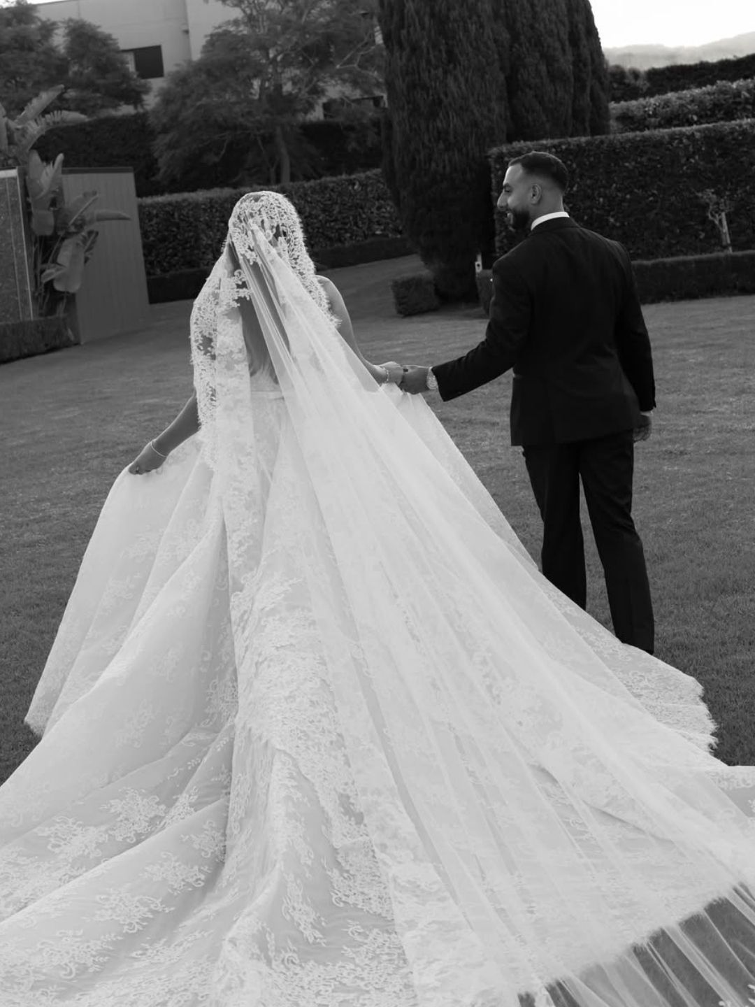 Strapless Lace Ball Gown Wedding Dress with Train