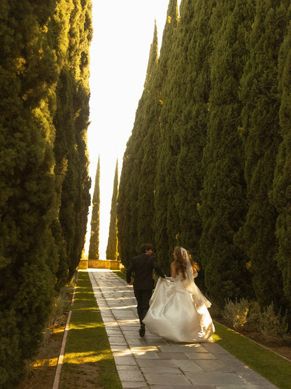 Strapless Satin A-Line Wedding Dress with Train