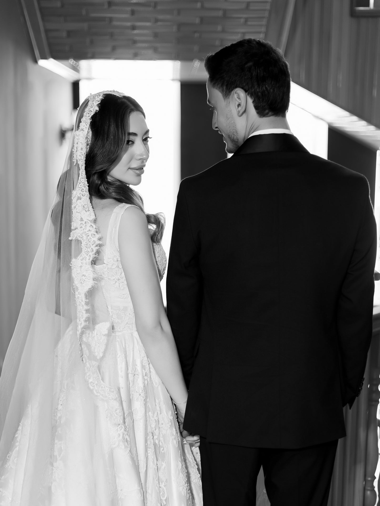 Square Neck Lace A-Line Wedding Dress
