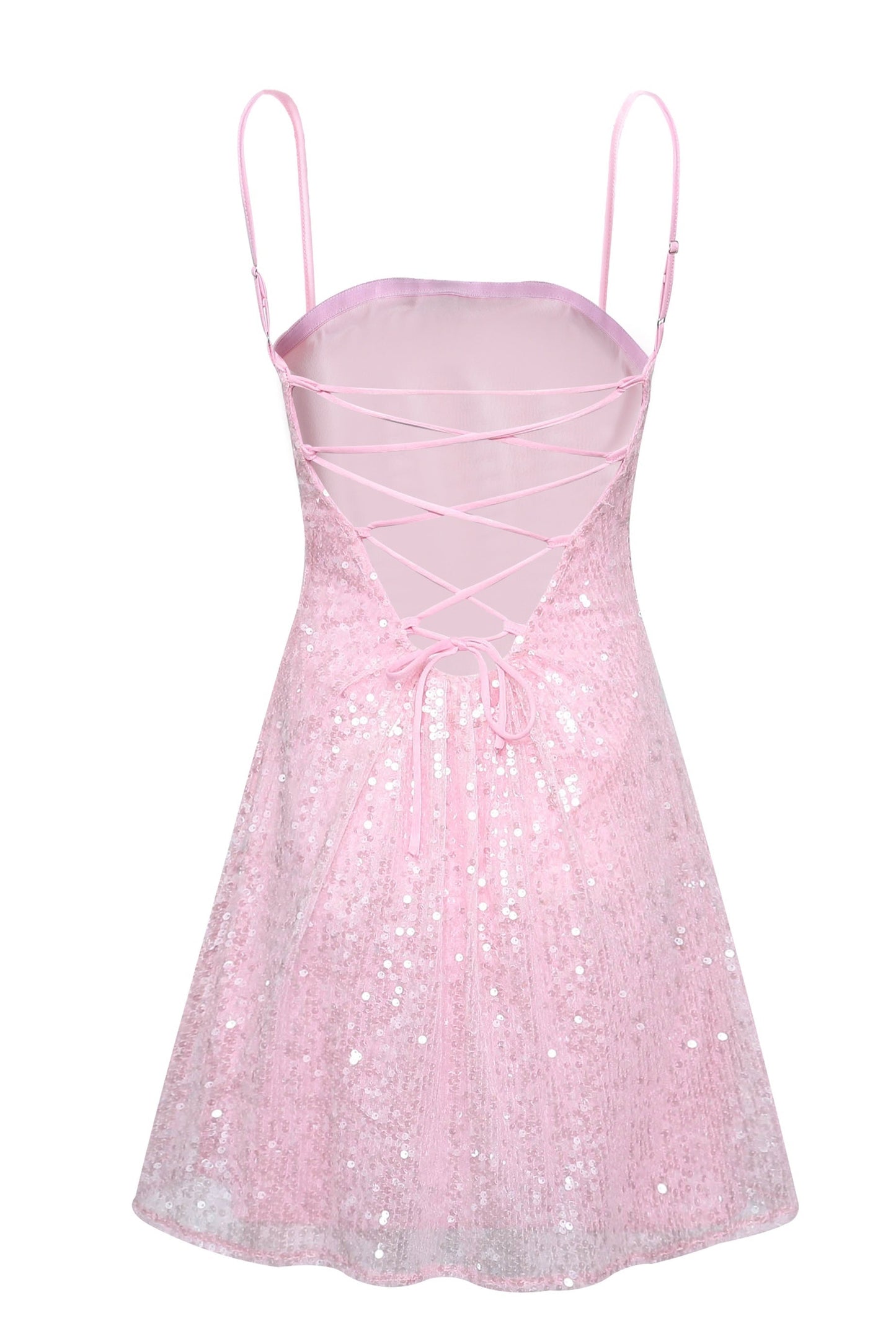 Sequin Spaghetti Strap Corset Mini Dress