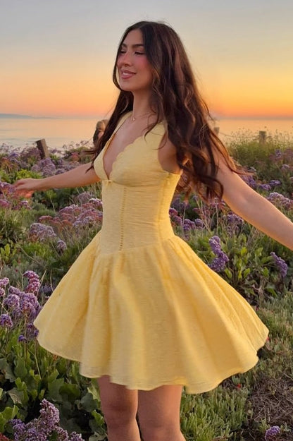 Eyelet Lace Corset Mini Dress