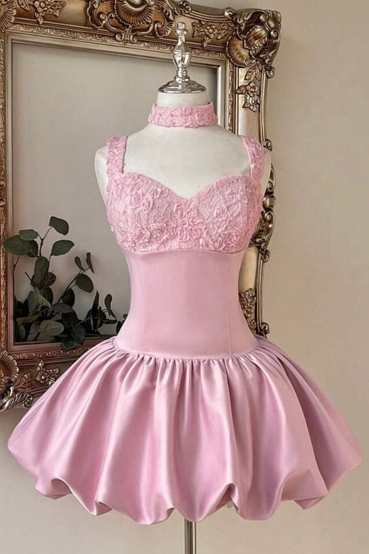 Sweetheart Lace Corset Bubble Mini Dress