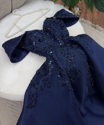 Off-Shoulder Beaded Ball Gown