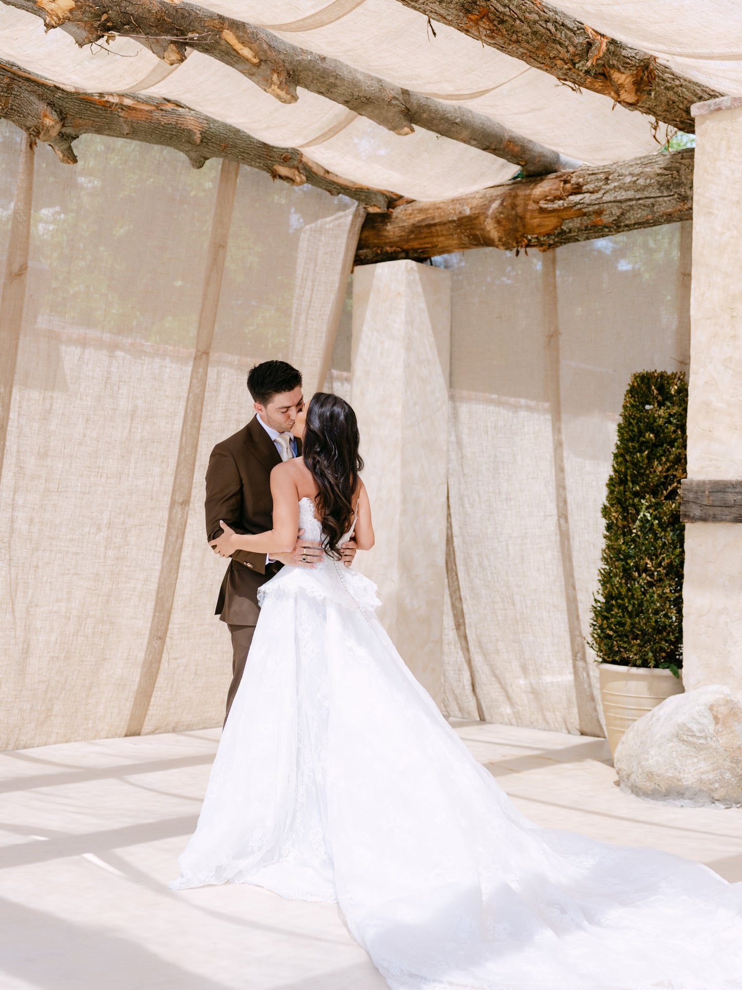Strapless Sweetheart Lace Ball Gown Wedding Dress
