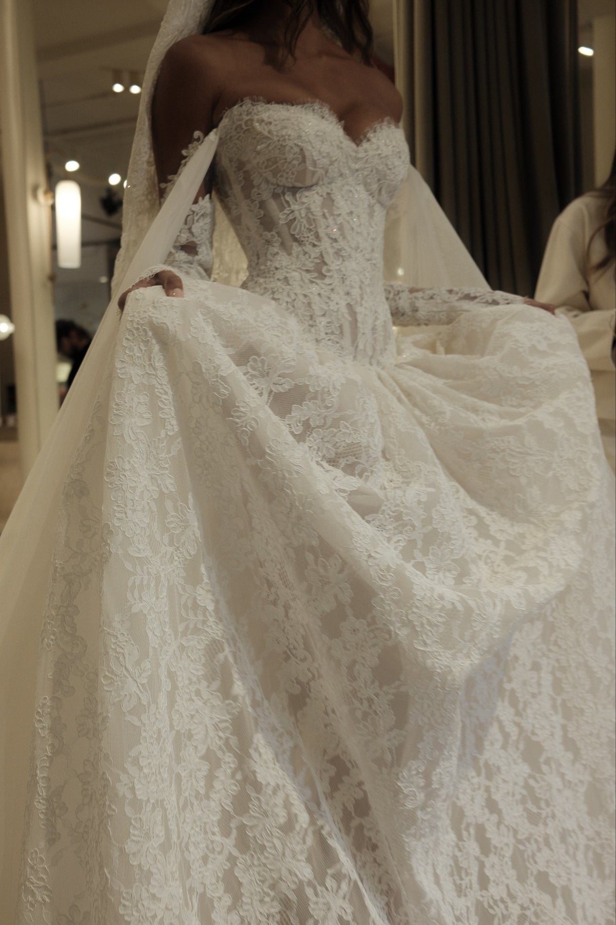 Lace Corset Ball Gown Wedding Dress